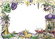 Mardi Gras note cards